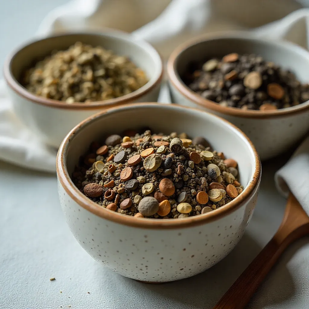 Closeup of loose Finnish herbal tea